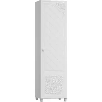 Шкаф-пенал глухой Compass Соня Премиум СО-13К правый белый структурный/белое дерево