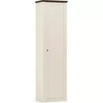 Шкаф - пенал ОЛМЕКО 37.04 Прованс бежевый/дуб кальяри/профиль: Masa Decor слоновая кость