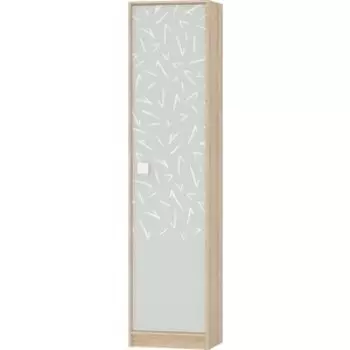 Шкаф пенал с полками Гранд Кволити 6-9427 (МИККИ) Дуб Ривьера / Серый (ML876880578)