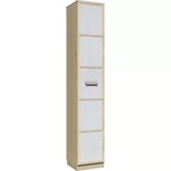 Шкаф-пенал Сильва НМ 013.01-02 фанк клен танзанский/белый