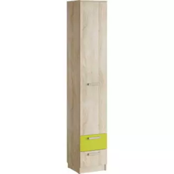 Шкаф-пенал Сильва НМ 013.01-02 М акварель дуб сонома/лайм с ящиками