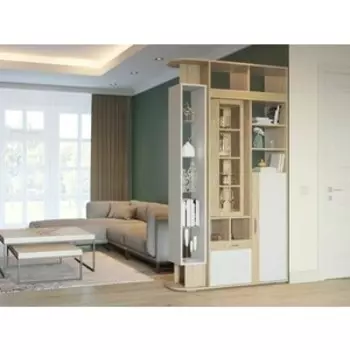 Шкаф перегородка двухсторонни Гранд Кволити 6-8204 Венеция/дуб ривьера/рамух белый