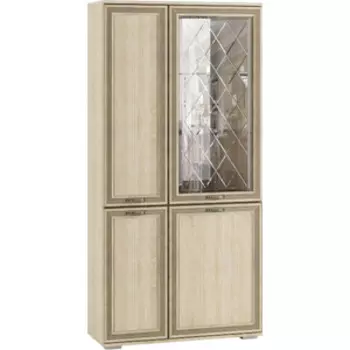 Шкаф с полками и витриной Ника Ливорно ЛШ-6 дуб сонома
