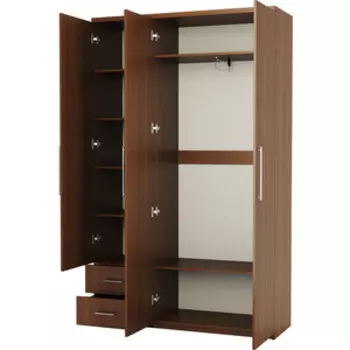 Шкаф трехдверный Шарм-Дизайн Мелодия МКЯ-32/1 150х45 орех