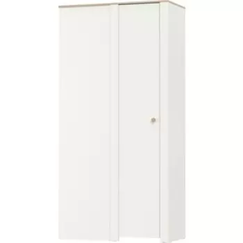 Шкаф угловой Моби Джастин 13.229 цвет белый шагрень/дуб белый эксклюзив (1028581)