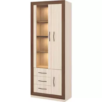 Шкаф-Витрина МЭРДЭС ШВтВ-ФСД-БЯН КШ ЛЕВ карамель/шамони