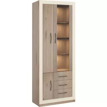 Шкаф-Витрина МЭРДЭС ШВтВ-ФСД-БЯН НЛа ПРАВ нельсон/латте