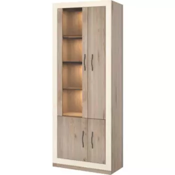 Шкаф-Витрина МЭРДЭС ШВтВ-ФСД-ФГК НЛа ЛЕВ нельсон/латте