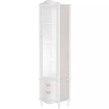 Шкаф-витрина Мебелик Джульетта, молочный дуб (П0006695)