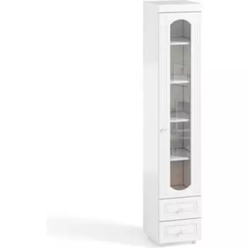 Шкаф-витрина ОЛМЕКО Афина АФ-31 белое дерево