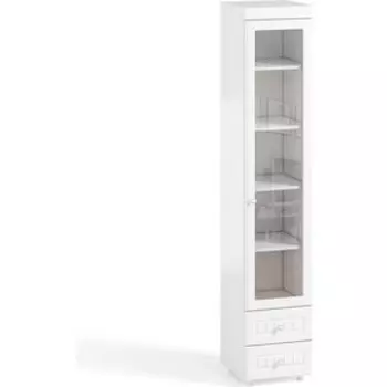 Шкаф-витрина ОЛМЕКО Монако МН-31 белое дерево