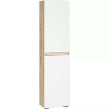 Шкаф Woodville Алетра П-500 дуб крафт серый / глянец белый (580872)