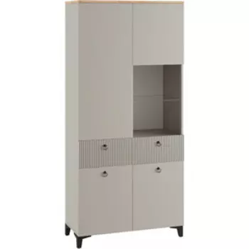 Шкаф Woodville Ника 800 бежевый мат-05 / кашемир / дуб делано (593597)