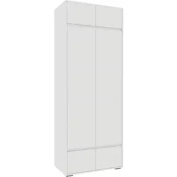 Шкаф Woodville Роут двухстворчатый белый (593730)