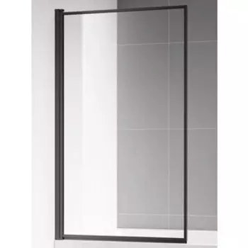 Шторка для ванны AQUAme 80х140 прозрачная, матовая черная (AQM2859-L)