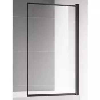 Шторка для ванны AQUAme 80х140 прозрачная, матовая черная (AQM2859-R)