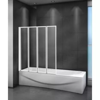 Шторка для ванны Cezares Relax V-4 90x140 прозрачная, серый (RELAX-V-4-90/140-C-Bi)