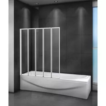 Шторка для ванны Cezares Relax V-5 120x140 левая, матовая Punto, серый (RELAX-V-5-120/140-P-Bi-L)