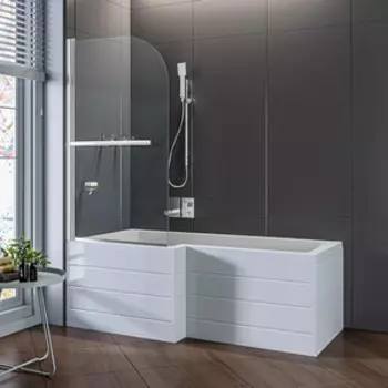 Шторка для ванны Good Door Screen H-HT-80-C-CH 80х140 прозрачная, хром (ПД00087)