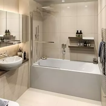 Шторка для ванны Good Door Screen R-HT-80-C-CH 80х140 прозрачная, хром (ПД00089)