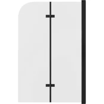 Шторка для ванны Grossman GR-106/110 BLACK 110х150 прозрачная, черная