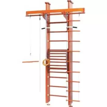 Шведская стенка Карусель 2Д.02.01 (с тренажером для осанки №2) Орех