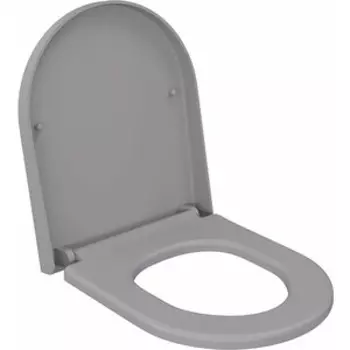 Сиденье для унитаза Ambassador Nord с микролифтом, матовое серое (132T20301)