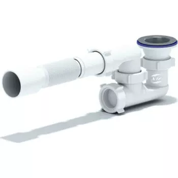 Сифон для душевого поддона АНИ пласт D50 регулируемый, с гофрой 320-710 мм (E215)