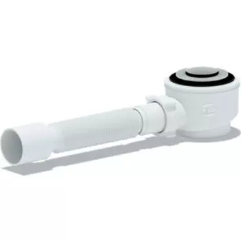 Сифон для душевого поддона АНИ пласт D50 Клик-клак, сетка, с гофрой 320-710 мм (E415CLS)