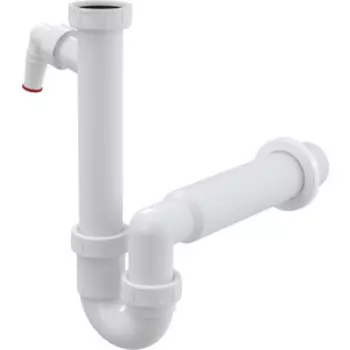 Сифон для кухонной мойки AlcaPlast с накидной гайкой 6/4'' и штуцером (A81-DN50)