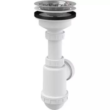 Сифон для кухонной мойки AlcaPlast с решеткой D115 (A446-DN50/40)