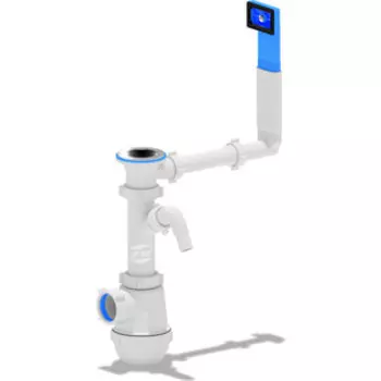 Сифон для кухонной мойки АНИ пласт Грот с решеткой D70 и штуцером (A1040 )