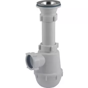 Сифон для кухонной мойки АНИ пласт Грот с решеткой D70 (A0500)