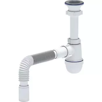 Сифон для кухонной мойки АНИ пласт Грот с решеткой D70 и гофрой D40 (A0110)