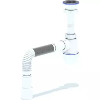 Сифон для кухонной мойки АНИ пласт с решеткой D70 и гофрой D40/50 (C0115)