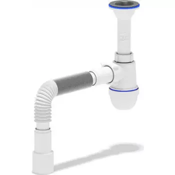 Сифон для кухонной мойки АНИ пласт с решеткой D70 и гофрой D40/50 (C0515)