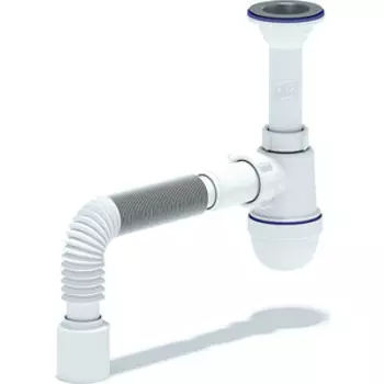 Сифон для кухонной мойки АНИ пласт с решеткой D70 и гофрой D50 (C0510)