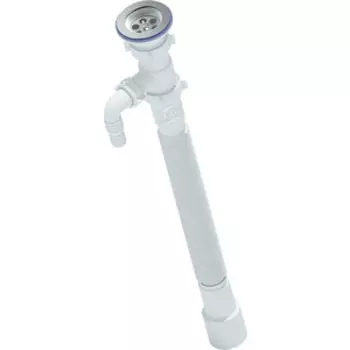 Сифон для кухонной мойки АНИ пласт с решеткой D70, гофрированный D40/50, с штуцером (G118)