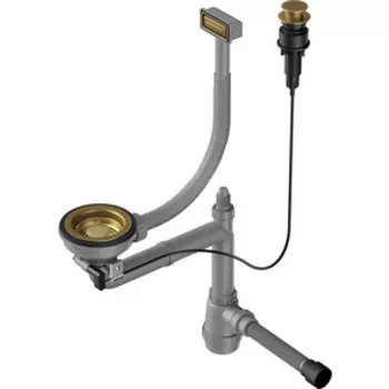 Сифон для кухонной мойки Omoikiri WK-1-A AB с клапаном автомат, латунь (4956471)