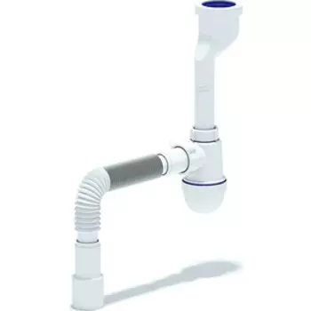 Сифон для писсуара АНИ пласт D40/50, с гофрой D40x40/50 (U0115)