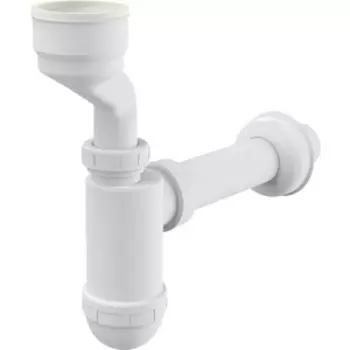 Сифон для писсура AlcaPlast D55, горизонтальная труба D40, с манжетой (A45A)