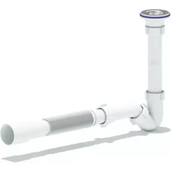 Сифон для раковины и биде АНИ пласт 1 1/4х32 с гибкой трубой 32х40/50 (BD1016)