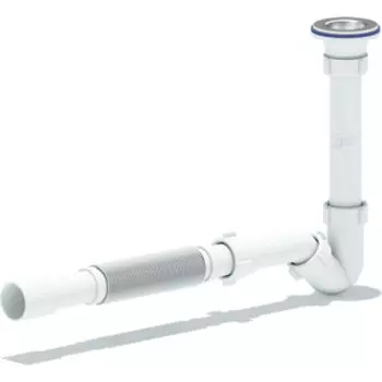 Сифон для раковины и биде АНИ пласт 1 1/4х32 с гибкой трубой 32х32/40 (BD1015)