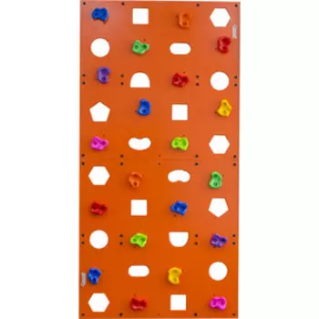 Скалодром Формула здоровья пристенный 1000*2000 стандарт ЭЛЬБРУС с отверстиями оранжевый