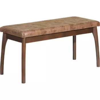 Скамья для прихожей Мебелик мягкая, шоколад , каркас орех (П0005671)