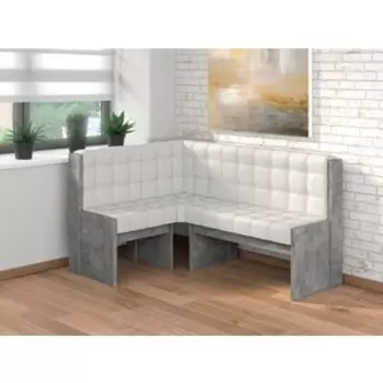 Скамья угловая Бител Квадро Однотон (Ателье Светлое, Борнео Милк) (BTL10000615)
