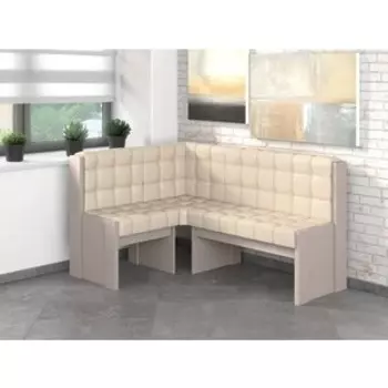 Скамья угловая Бител Квадро Однотон (Бодего, Борнео Крем) (BTL10000624)