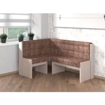 Скамья угловая Бител Квадро Однотон (Бодего, Велюр Коньяк) (BTL10000626)