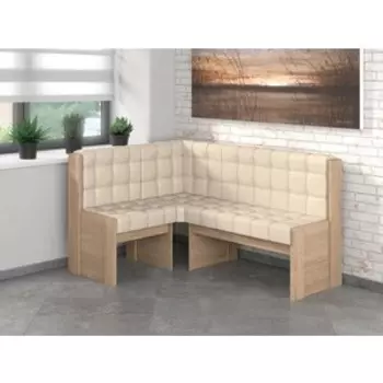 Скамья угловая Бител Квадро Однотон (Дуб Сонома, Борнео Крем) (BTL10000642)