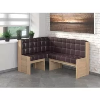 Скамья угловая Бител Квадро Однотон (Дуб Сонома, Борнео Умбер) (BTL10000643)